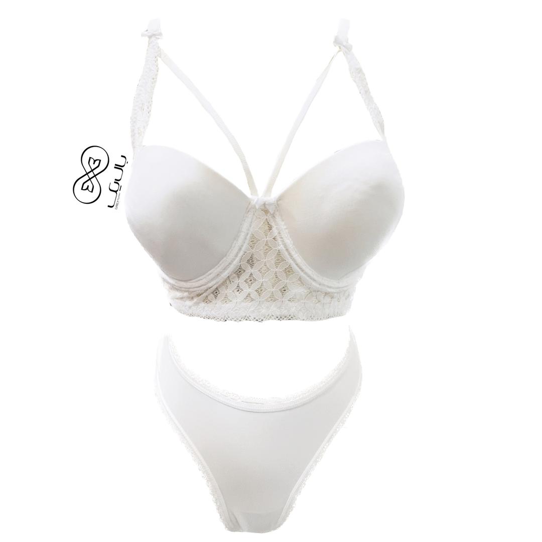 ست شورت و سوتین اسفنجی ترک برند arona کد G284 سفید